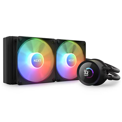 NZXT vodní chladič Kraken 240 RGB / 2x120mm fan / 4-pin PWM / LCD disp. / 6 let