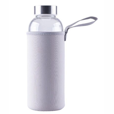 Láhev Steuber skleněná s obalem 500 ml, šedá
