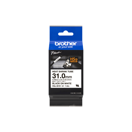 Brother - HSe-261E, bužírka bílá / černá (31 mm)