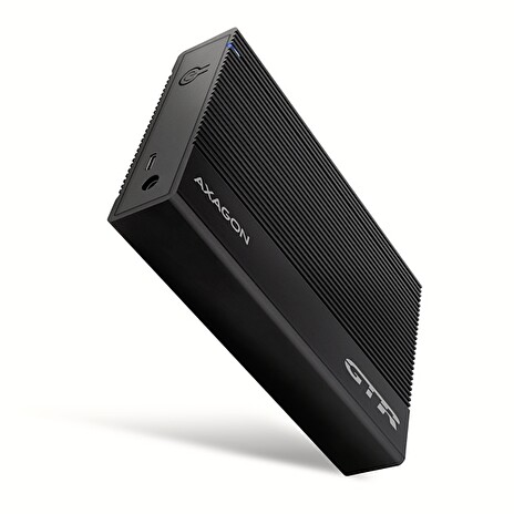 AXAGON EE35-GTR, USB-C 5Gbps - SATA 6G 3.5" RIBBED box, černý