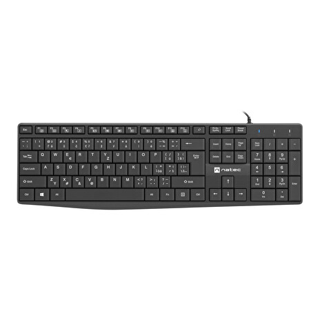 Natec klávesnice Nautilus 2/Drátová USB/CZ-SK layout/Černá