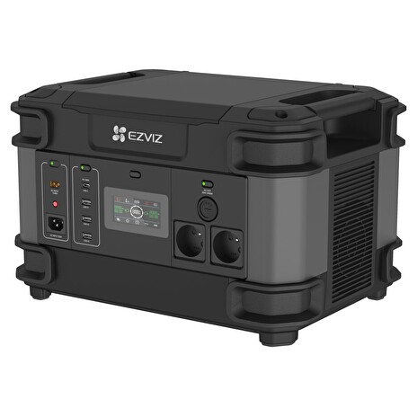 EZVIZ nabíjecí stanice PS1300/ výkon 2000W/ baterie LFP/ kapacita 1324Wh/ 13 portů/ hmotnost 23kg/ černá