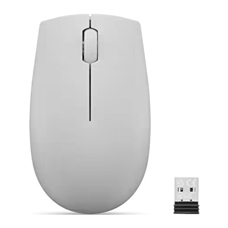 Lenovo 300/Cestovní/Optická/1 000 DPI/Bezdrátová USB/Artic Grey