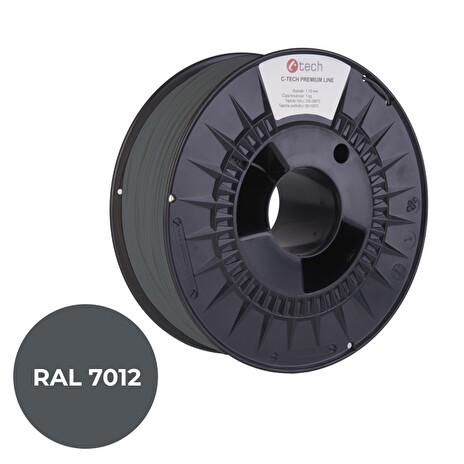 C-TECH tisková struna PREMIUM LINE ( filament ) , ABS, čedičová šedá, RAL7012, 1,75mm, 1kg