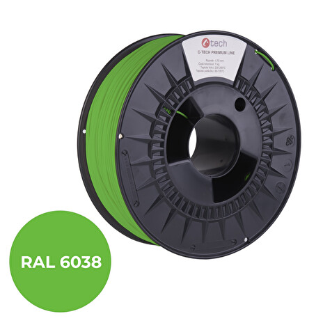 C-TECH tisková struna PREMIUM LINE ( filament ) , ABS, luminiscenční zelená, 1,75mm, 1kg