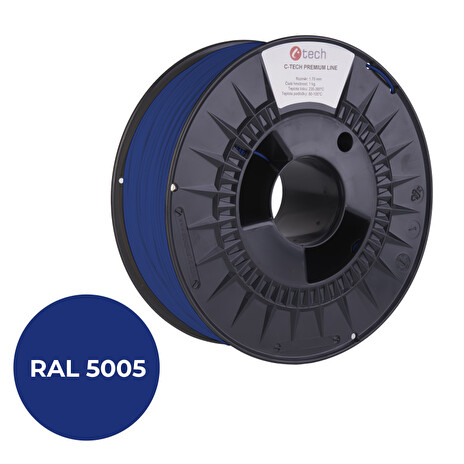 C-TECH tisková struna PREMIUM LINE ( filament ) , ABS, signální modrá, RAL5005, 1,75mm, 1kg