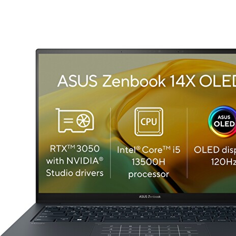 ASUS Zenbook 14X OLED/UX3404VC/i5-13500H/14,5"/2880x1800/16GB/1TB SSD/RTX 3050/W11H/Gray/2R