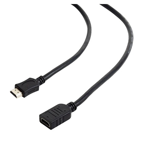 Kabel CABLEXPERT HDMI-HDMI 3m, 1.4, M/F stíněný, zlacené kontakty, prodlužovací, černý