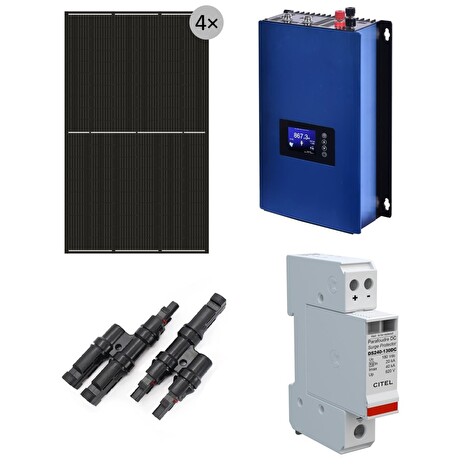 Solarmi GridFree 1000M solární balkónová elektrárna: 1kW GTIL měnič s limiterem + 2x 480Wp solární panel