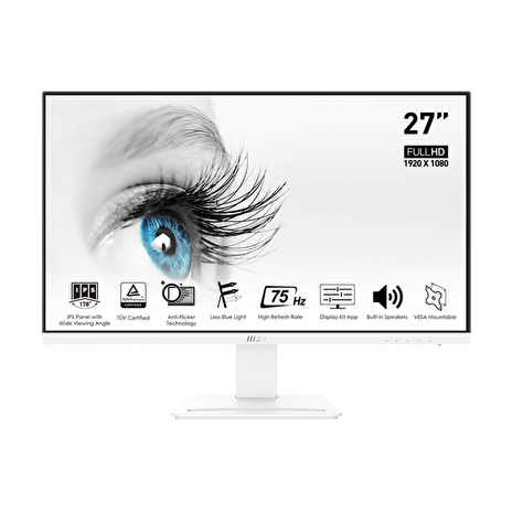 MSI Pro/MP273W/27"/IPS/FHD/75Hz/5ms/White/2R