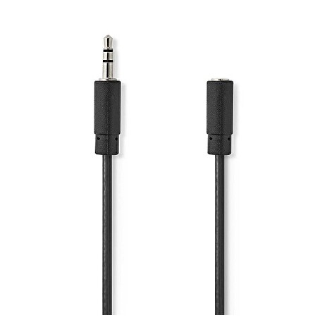 Nedis CAGL22050BK50- Stereo Audio Kabel | 3,5mm Zástrčka - 3,5mm Zásuvka | 5 m | Černá