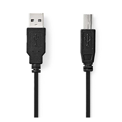Nedis CCGL60100BK20 - USB 2.0 kabel | USB-A Zástrčka - USB-B Zástrčka | 2 m | Černá