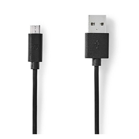Nedis CCGL60500BK10 - USB 2.0 kabel | USB-A Zástrčka - Micro USB-B Zástrčka | 1 m | Černá