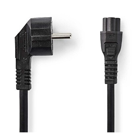 Nedis CEGL10100BK50 - Napájecí Kabel | Typ F Zástrčka | IEC-320-C5 | Úhlový | Přímý | 5 m | Černá