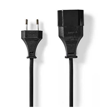 Nedis CEGL11085BK50 - Napájecí kabel | Euro Zástrčka | Euro Zásuvka | CEE 7/16 | Přímý | Přímý | 5 m | Čer