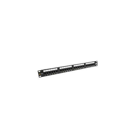 19" patch panel Solarix 24 x RJ45 CAT6 UTP 350 MHz černý 1U SX24-6-UTP-BK