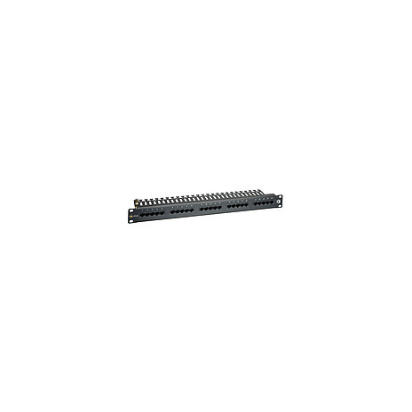 19" ISDN panel Solarix 25 x RJ45 černý 1U SX25-ISDN-BK