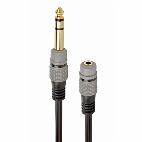 Gembird 6.35 mm to 3.5 mm audio adapter, 0.2m, black