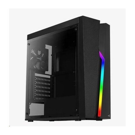 Aerocool ML G Bolt-A-BK-v1, skříň Mid Tower, ATX, bez zdroje, 2xUSB 2.0, 1xUSB 3.0, černá, RGB
