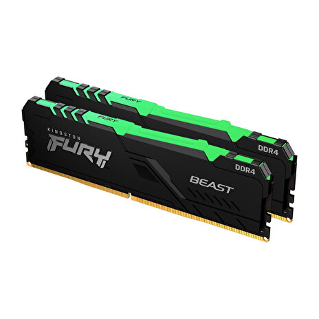Kingston FURY Beast/DDR4/16GB/3200MHz/CL16/2x8GB/RGB/Black