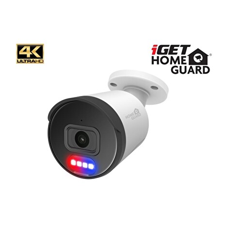 iGET HGNHK938CAM - UltraHD 4K PoE IP kamera, SMART detekce, IP66, zvuk, noční přísvit 40m, ONVIF 2.6