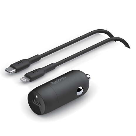 Belkin BOOSTCHARGE™ 30W USB-C Power Delivery PPS nabíječka do auta + 1m USB-C na lightning kabel, černá