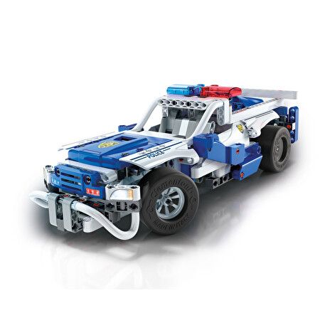Hračka Clementoni Mechanická laboratoř - RC Policejní auto, 2 modely, 300 dílků