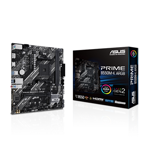 ASUS PRIME B550M-K ARGB soc.AM4 B550 DDR4 mATX M.2 HDMI DP