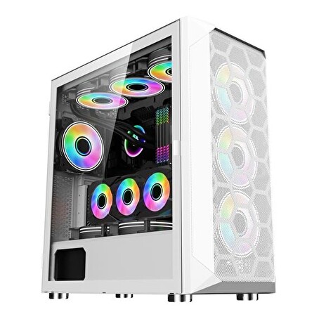 1stCOOL MiddleTower Wind Storm White, E-ATX, USB3.0 + set 4x ARGB fan