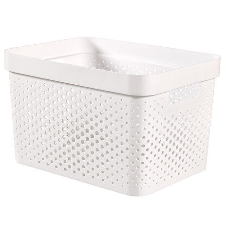 Box Curver Infinity Dots 17L bílý