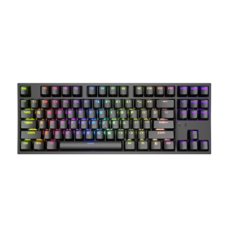 Genesis herní mechanická klávesnice THOR 404/RGB/Gateron Yellow Pro/Drátová USB/US layout/Černá