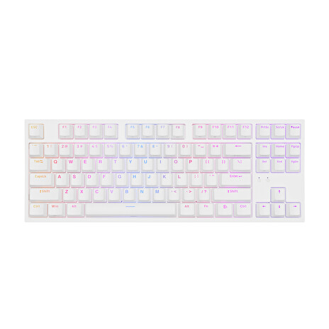 Genesis herní mechanická klávesnice THOR 404/RGB/Gateron Yellow Pro/Drátová USB/US layout/Bílá