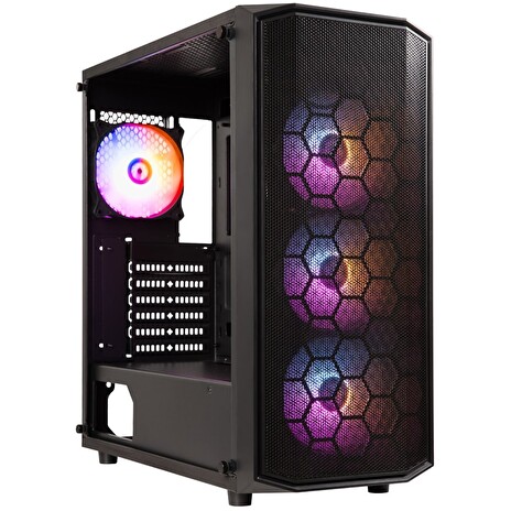 BitFenix skříň Garen / ATX / 4x120mm ARGB fan / 2xUSB 3.0 / USB 2.0 / tvrzené sklo / černá