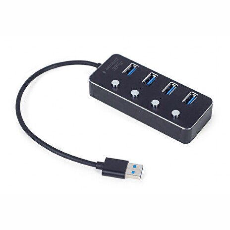 Gembird USB hub 4-port USB 3.1 (Gen 1) hub s vypínači