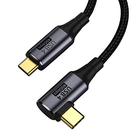 PremiumCord USB4 Gen 3x2 40Gbps 8K@60Hz 240W,Thunderbolt,1,2m zahnutý