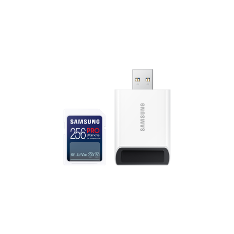 SAMSUNG PRO Ultimate SDXC 256GB + USB Adaptér / CL10 USH-I U3 / V30