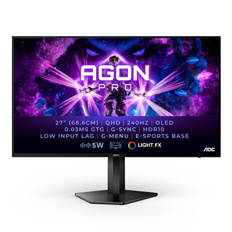 AOC AGON PRO/AG276QZD/26,5"/OLED/QHD/240Hz/0,03ms/Black/3R