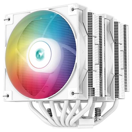 DEEPCOOL chladič AG620 WH ARGB / 2x 120mm fan / 6x heatpipes / PWM / pro Intel i AMD / bílý