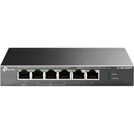 Switch TP-Link TL-SG1006PP 2x GLAN, 3x GLAN s PoE+, 1x GLAN s PoE++