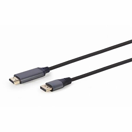 Gembird kabel DisplayPort (M) na HDMI (AM), 4K, Premium Series, 1.8 m, černý