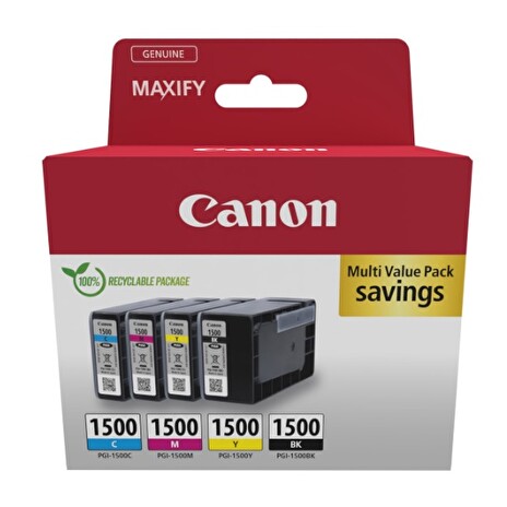 Canon cartridge INK PGI-1500 BK/C/M/Y MULTI / 1x 12,4ml + 3x4,5ml
