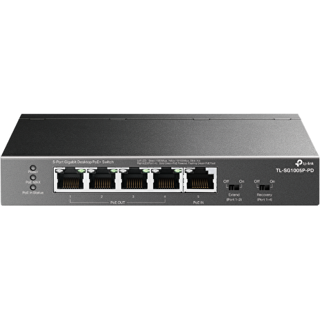 Switch TP-Link TL-SG1005P-PD 1x GLAN s PoE-in, 4x GLAN s PoE+