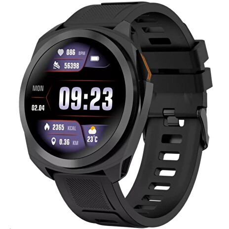 CANYON smart hodinky Maverick SW-83 Black, 1,32" IPS displej, GPS, 128 multi-sport, IP68, Android/iOS