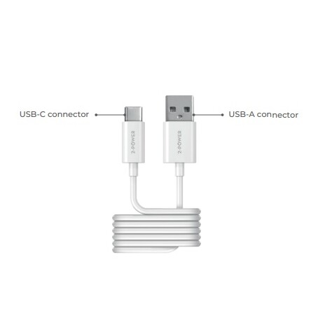 2-Power kabel USB-A TO USB-C, 1M