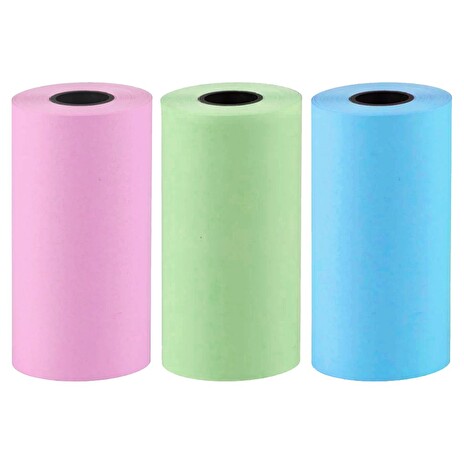 HELMER kotoučky pro termo mini tiskárnu TP01/TP02/ 55mm x 25mm/ 3ks/ barevné