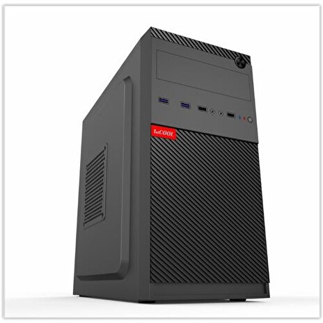 1stCOOL MicroTower STEP 5 USB3, black černý, bez zdroje, microtower mATX (USB3, Audio) (PC case)