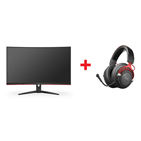 32" LED AOC C32G2ZE + Sluchátka GH401