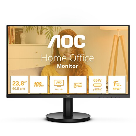 AOC/24B3CA2/23,8"/IPS/FHD/100Hz/1ms/Black/3R