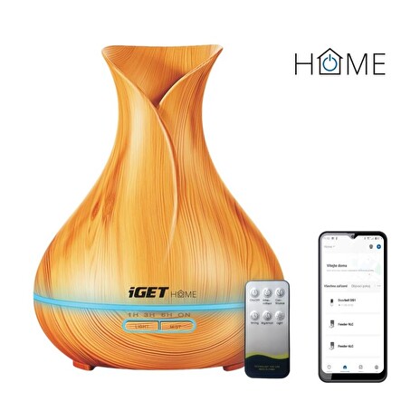 iGET HOME Aroma Diffuser AD500 - chytrý aromadifuzér, barevné LED podsvícení, aplikace, ovladač