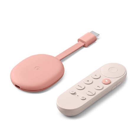 Google Chromecast 4 (with Google TV controller) - pink